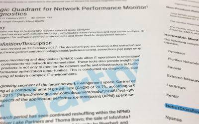天旦被Gartner NPMD魔力象限报告荣誉提及